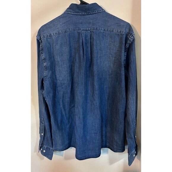 VNT late 80’s Peter Millar denim button-down shirt Size L - Picture 2 of 12